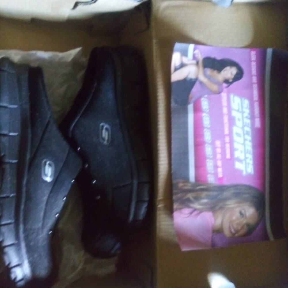 Skechers Elite Spot Sport Black Girls Sneakers Shoes Slipons 7 Womens